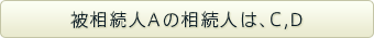 被相続人Aの相続人は、C,D