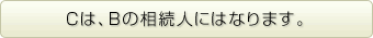 Cは、Bの相続人にはなります。